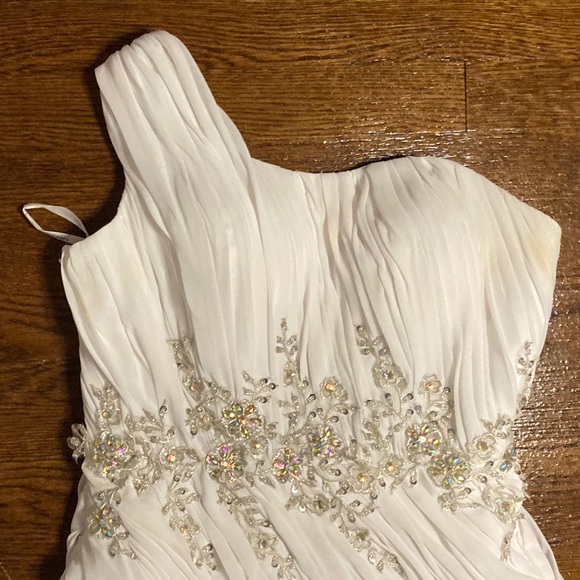 White Short Prom Dress - Picture 3 of 4